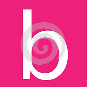 b letter on pink background