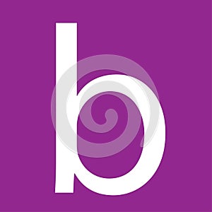 b letter on purple background