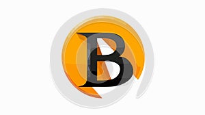 B Letter Round Logo Design