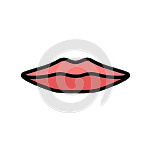 b m p letter mouth animate color icon vector illustration photo