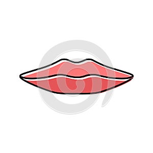 b m p letter mouth animate color icon vector illustration photo