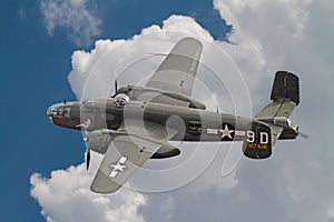 B-25 Mitchell Bomber Aircraft in Flight
