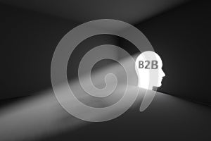 B2B rays volume light concept