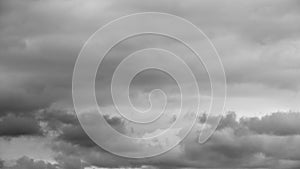 B Roll Timelapse Footage Sky and Black and White Cloud. black clouds moving fast in the dramatic sky. dark storm. Cloudy