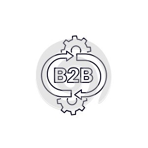 B2b service vector line icon on white
