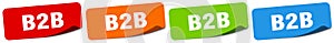 b2b sticker. b2b sticker set on white background