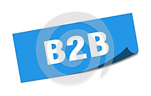 b2b sticker. b2b square sign. b2b