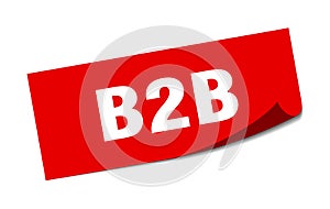 b2b sticker. b2b square sign. b2b