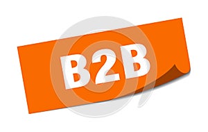 b2b sticker. b2b square sign. b2b