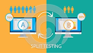 A-b test comparison split test