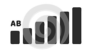 A B Testing Bar Chart, Data Comparison Optimization, vector design Generative AI