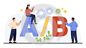 A B Testing Concept with Team Collaboration photo