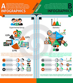 A-b Testing Infographics Set