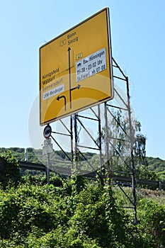traffic sign towards Bonn and Sinzig photo