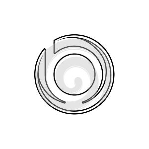 B twirl letter logo design