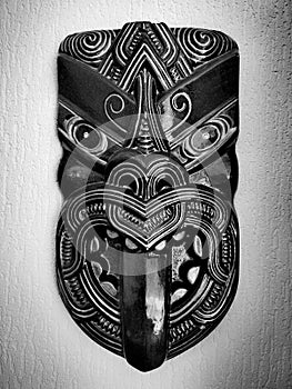 B&W object in form of a mask - amulet