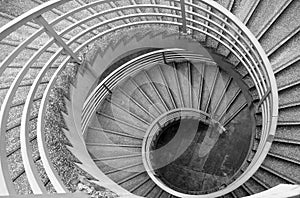 B&W Spiral Stairs