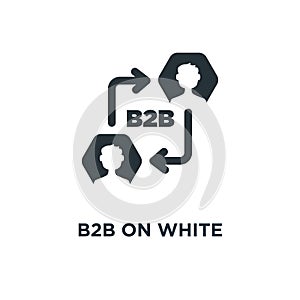 b2b on white icon. b2b on white concept symbol design, vector il
