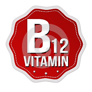 B12 Vitamin label or sticker