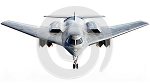 B2 bomber isolated on white created with Generative AI. Modern military jet.