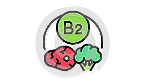 b2 vitamin color icon animation