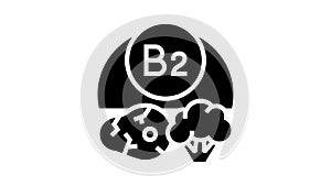 b2 vitamin glyph icon animation