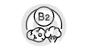 b2 vitamin line icon animation