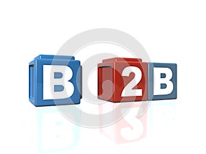 B2B Business-to-Business in building blocks