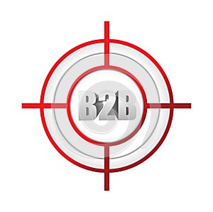 b2b business to business target sign concept