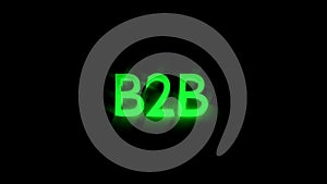 B2b Marketing animation with streaking text in green and blur motion