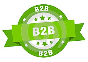 b2b round ribbon isolated label. b2b sign.