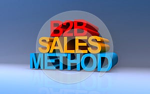 b2b sales method on blue