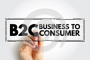 B2C Business to Consumer - refers to selling products directly to customers, bypassing any third-party retailers, wholesalers, or