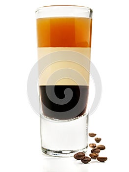 B52 Cocktail on white Background
