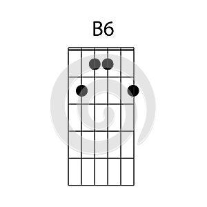 B6 guitar chord icon