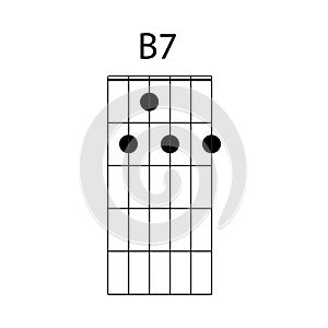 B7 guitar chord icon