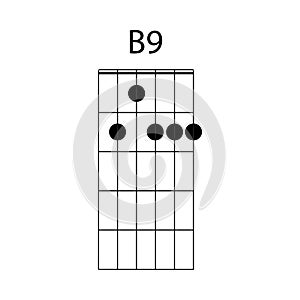 B9 guitar chord icon