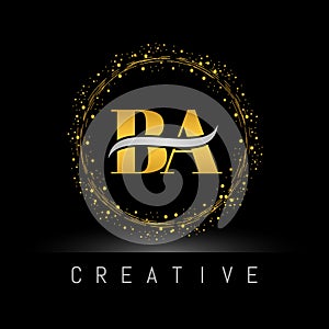 ba logo design tmplate design.