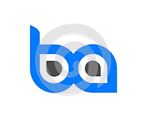 BA AB drop letter logo