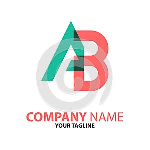 BA AB initial logo concept