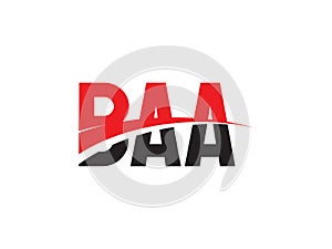 BAA Letter Initial Logo Design Vector Illustration