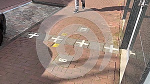 Baarle Hertog, Belgium and Baarle Nassau, Netherlands April 10, 2022 most complicated International border in Europe