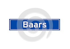 Baars isolated Dutch place name sign. City sign from the Netherlands.