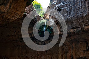Baatara gorge sink hole in Lebanon