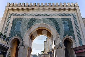 Bab Bou Jeloud Blue Gate In Fez, Medina, Africa