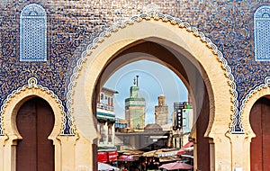 Bab Bou Jeloud gate The Blue Gate, Fez, Morocco