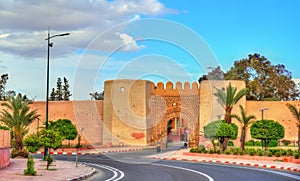 Bab Laarissa or Bab Er-Raha, one of gates of Marrakesh, Morocco