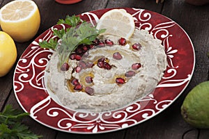 Baba ghanoush, levantine eggplant dish