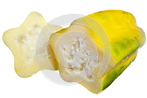 The babaco on white background