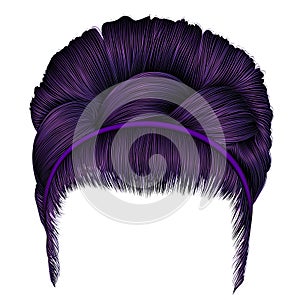 Babette of hairs with pigtail purple colors . trendy women fashi